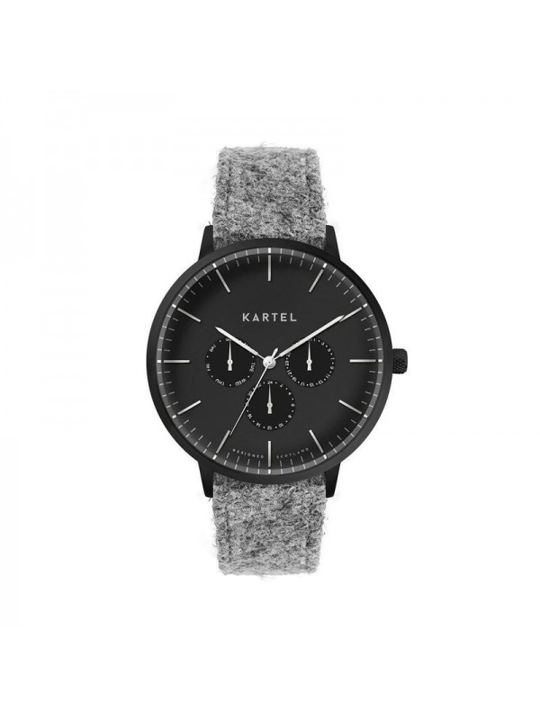 CUILLIN 43MM GREY HARRIS TWEED STRAP WATCH