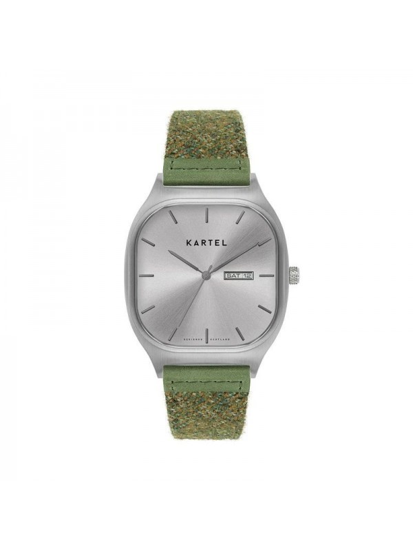 SINCLAIR 42MM GREEN FABRIC STRAP WATCH