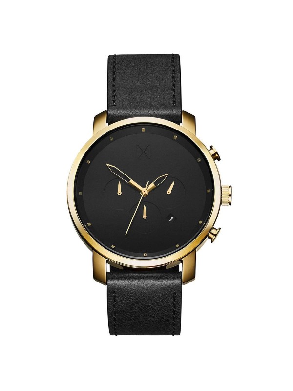 CHRONO GOLD BLACK LEATHER
