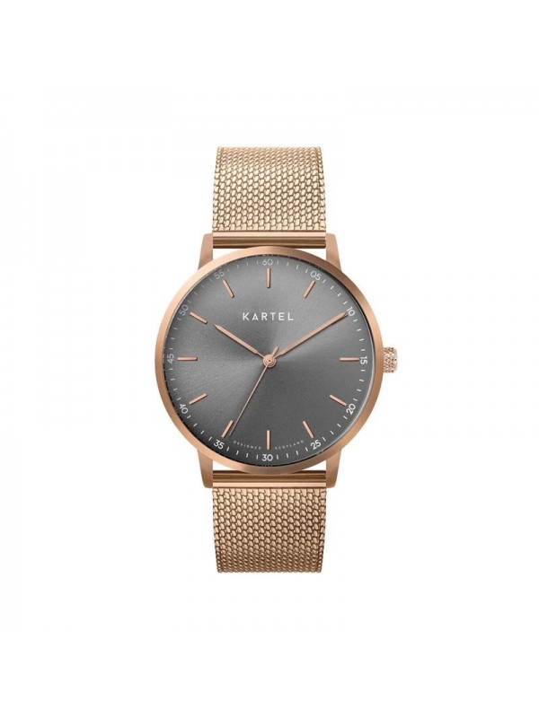 HUME 40MM ROSE GOLD CHAIN MESH STRAP WATCH