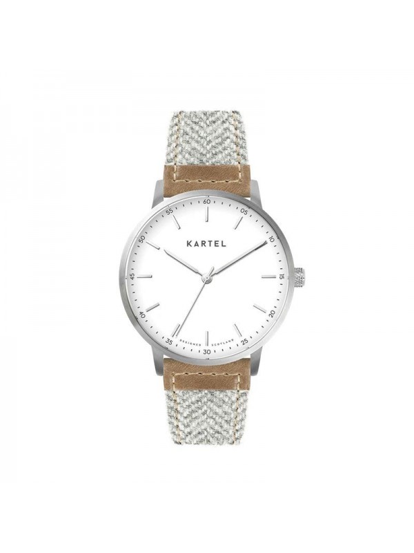 HUME 40MM GREY FABRIC STRAP WATCH