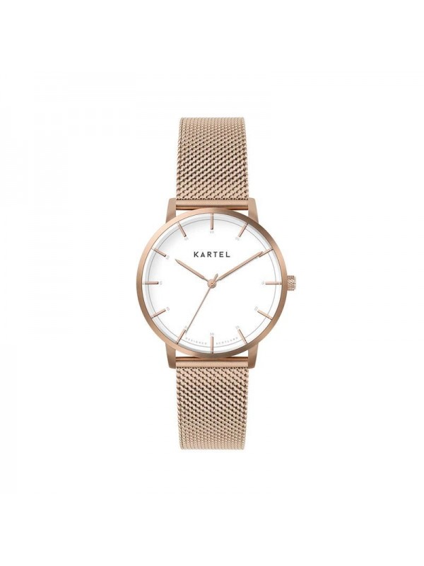 ISLA 34MM ROSE GOLD CHAIN MESH STRAP WATCH