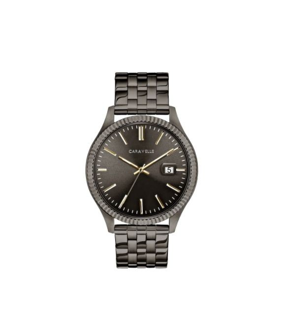 Caravelle Designed by Bulova Men's 45B149 Gunmetal Stainless Bracelet Watch