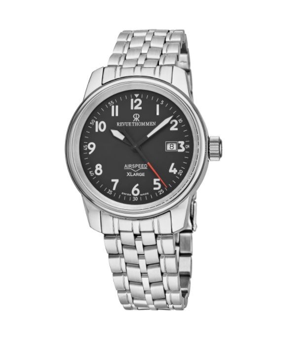 Revue Thommen Men's 16052.2137 'Air Speed' Black Stainless Steel Swiss Automatic Watch